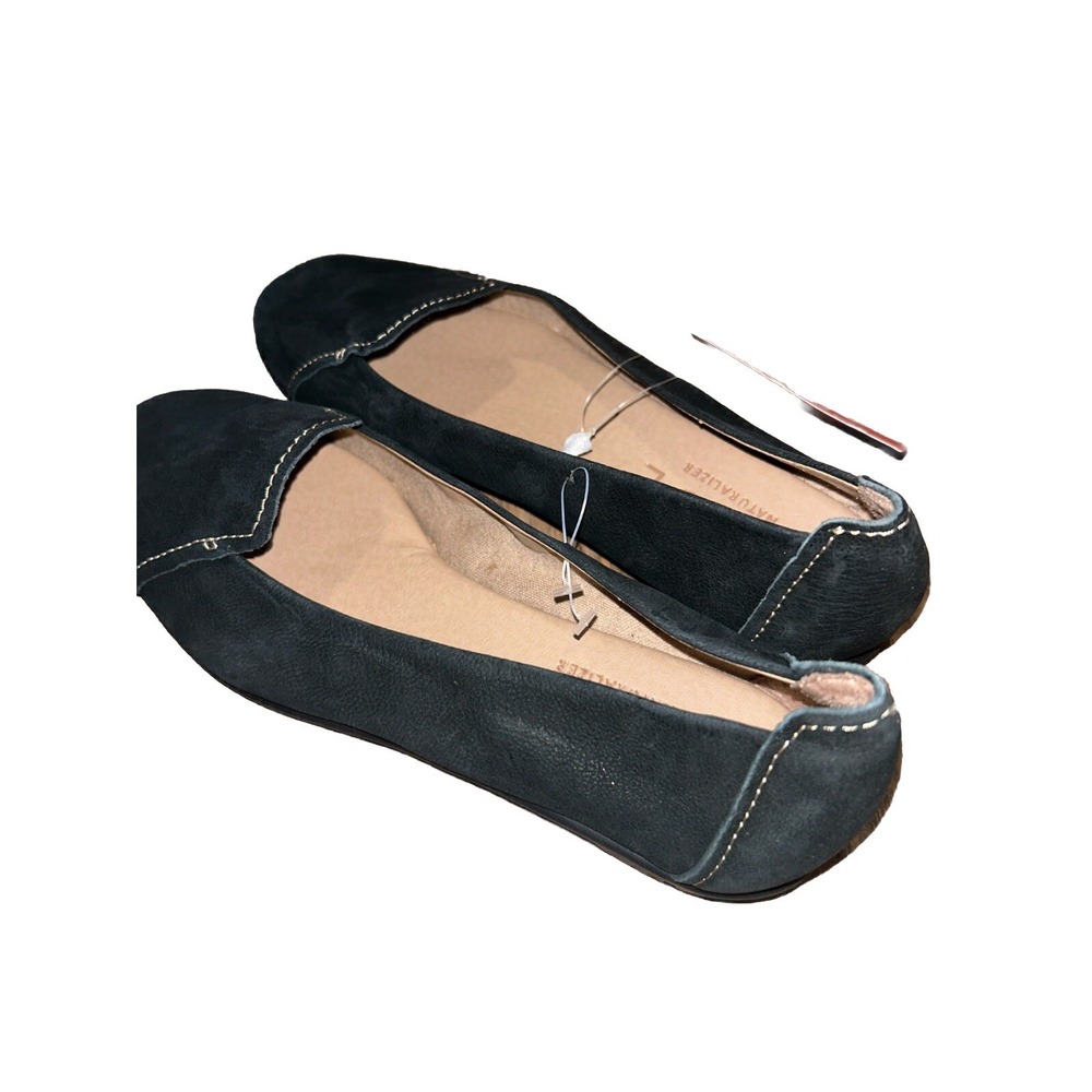 Size 6 SOUL Naturalizer Lauryn Black Leather Nubuck Casual Leather Loafers - Picture 3 of 8